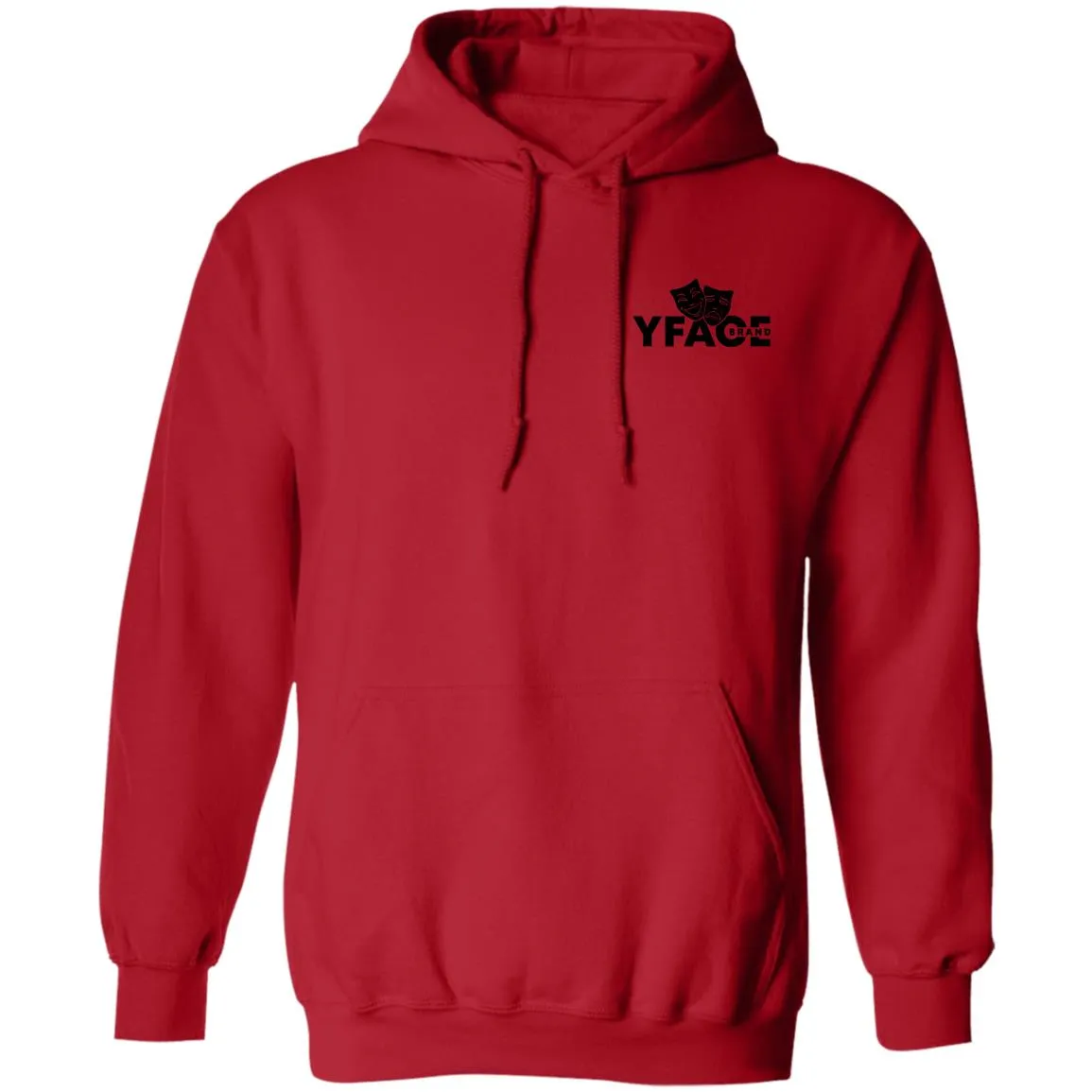 Pullover Hoodie Black Logo Front 2