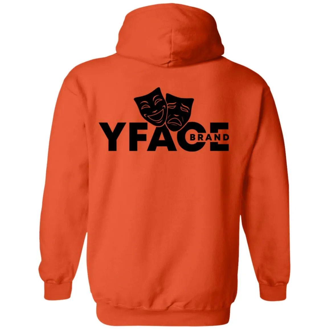 Pullover Hoodie Black Logo Front and Back 2
