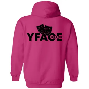 Pullover Hoodie Black Logo Front and Back 2