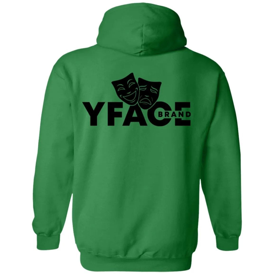Pullover Hoodie Black Logo Front and Back 2