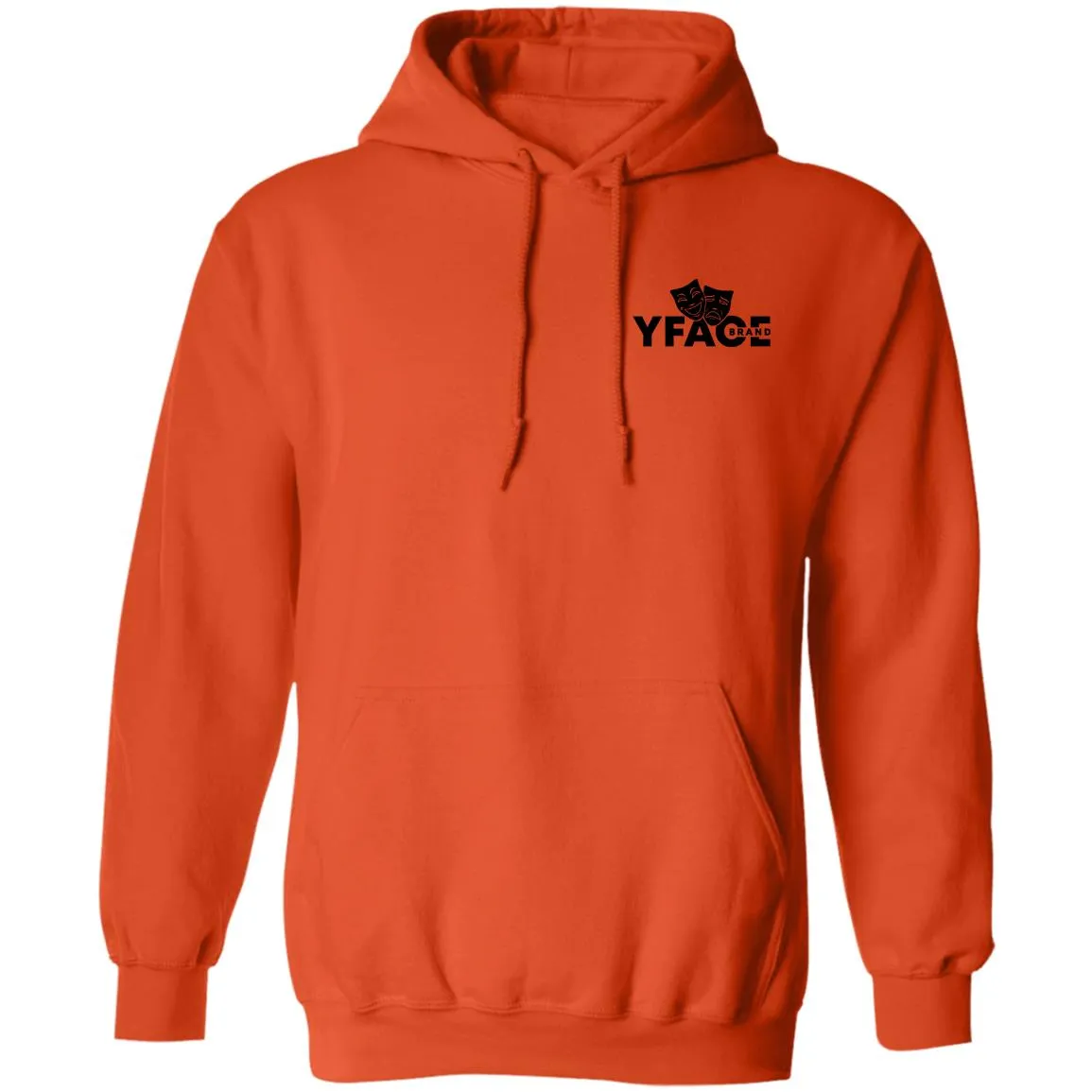 Pullover Hoodie Black Logo Front and Back 2
