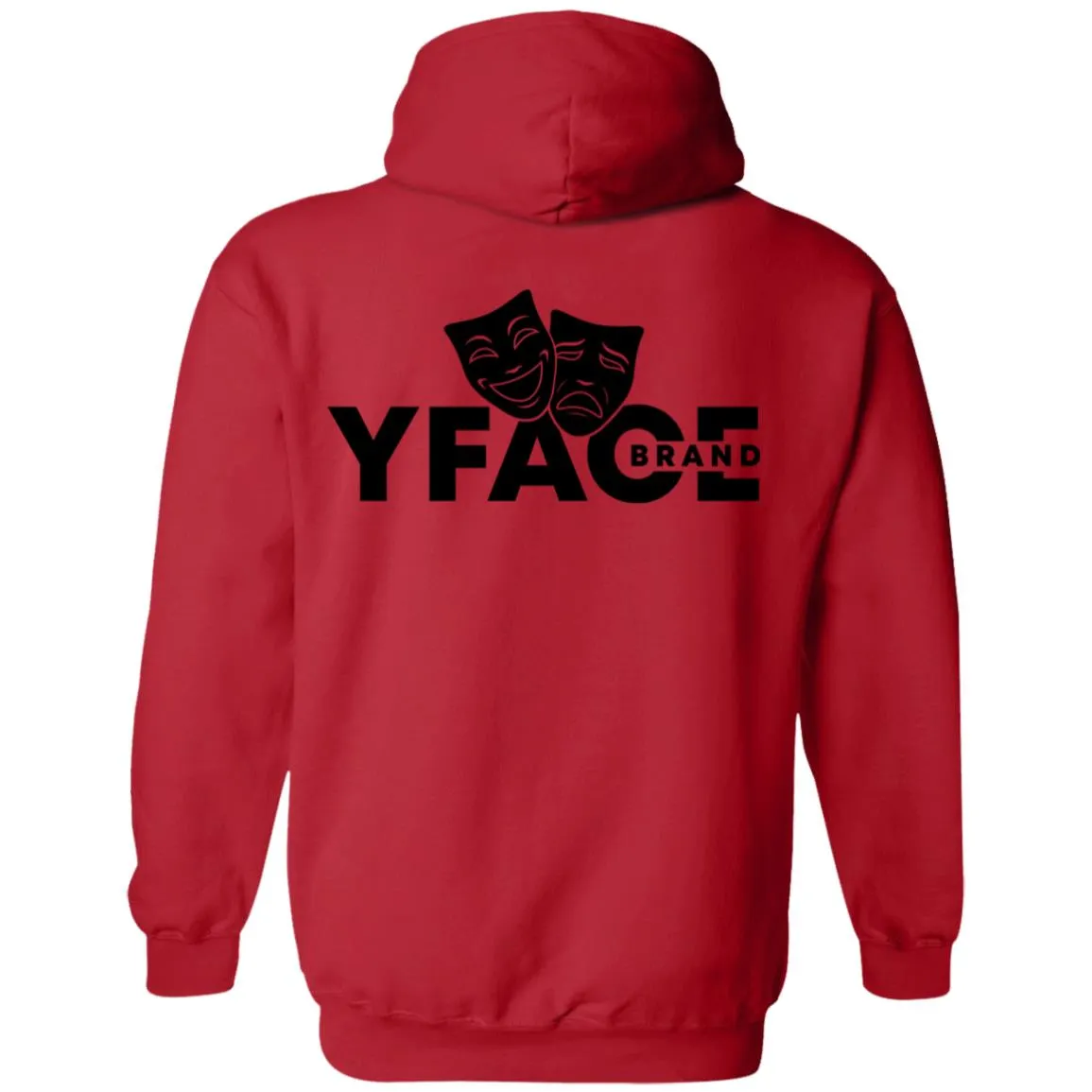 Pullover Hoodie Black Logo Front and Back 2