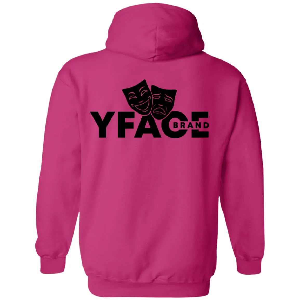 Pullover Hoodie Black Logo Front and Back 2