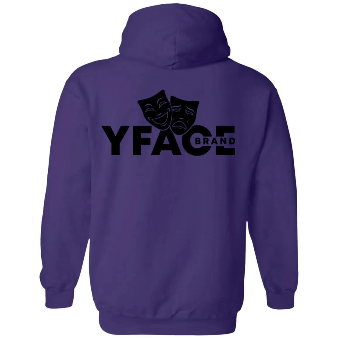 Pullover Hoodie Black Logo Front and Back 2