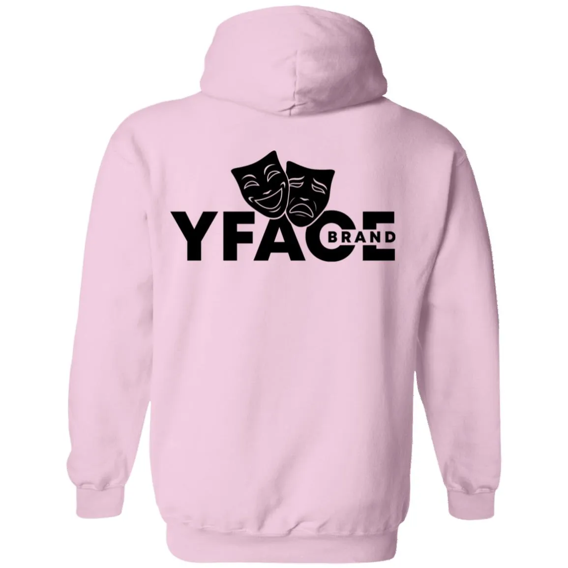 Pullover Hoodie Black Logo Front and Back 2