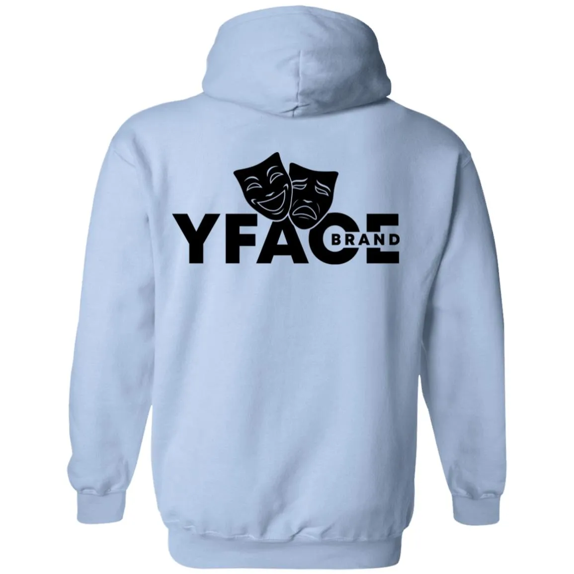 Pullover Hoodie Black Logo Front and Back 2