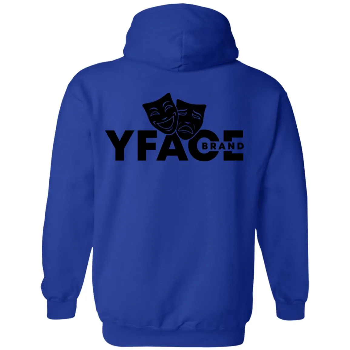 Pullover Hoodie Black Logo Front and Back 2