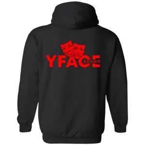 Pullover Hoodie Logo Red Front and Back 2
