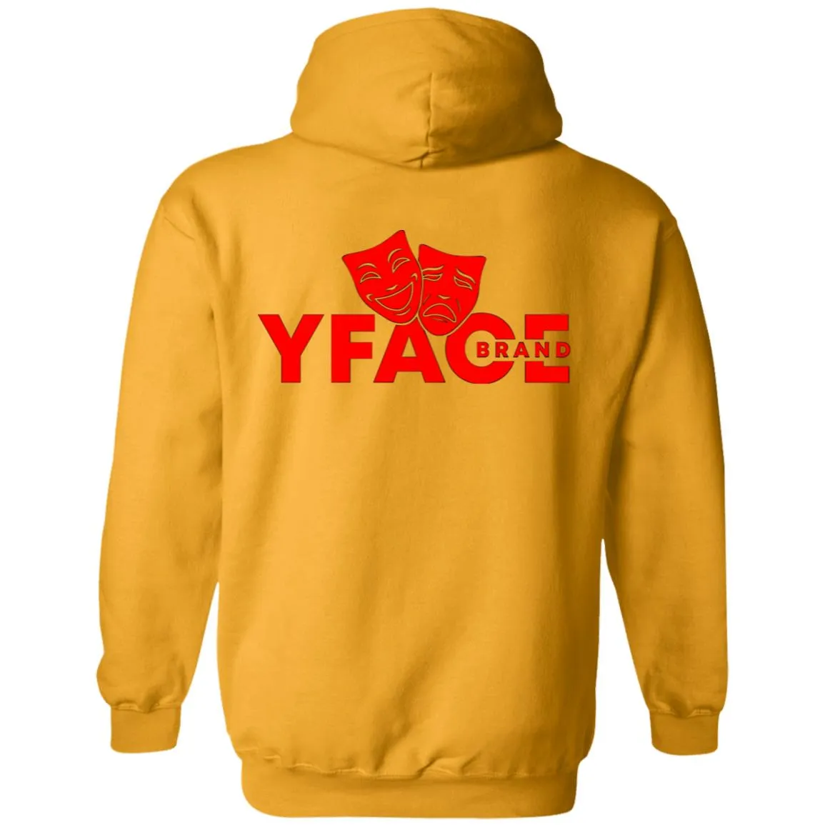 Pullover Hoodie Logo Red Front and Back