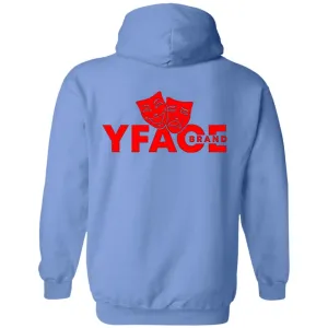 Pullover Hoodie Logo Red Front and Back
