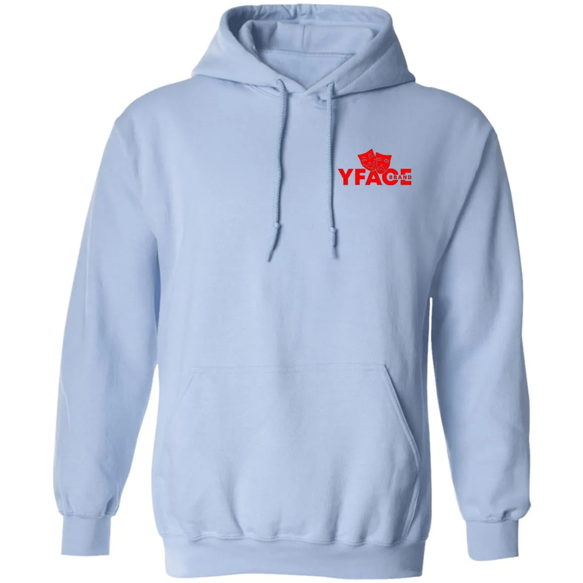 Pullover Hoodie Logo Red Front and Back