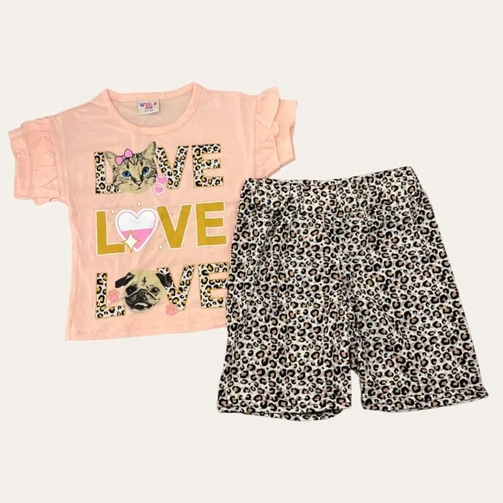 "Love" Shorts Set S-101