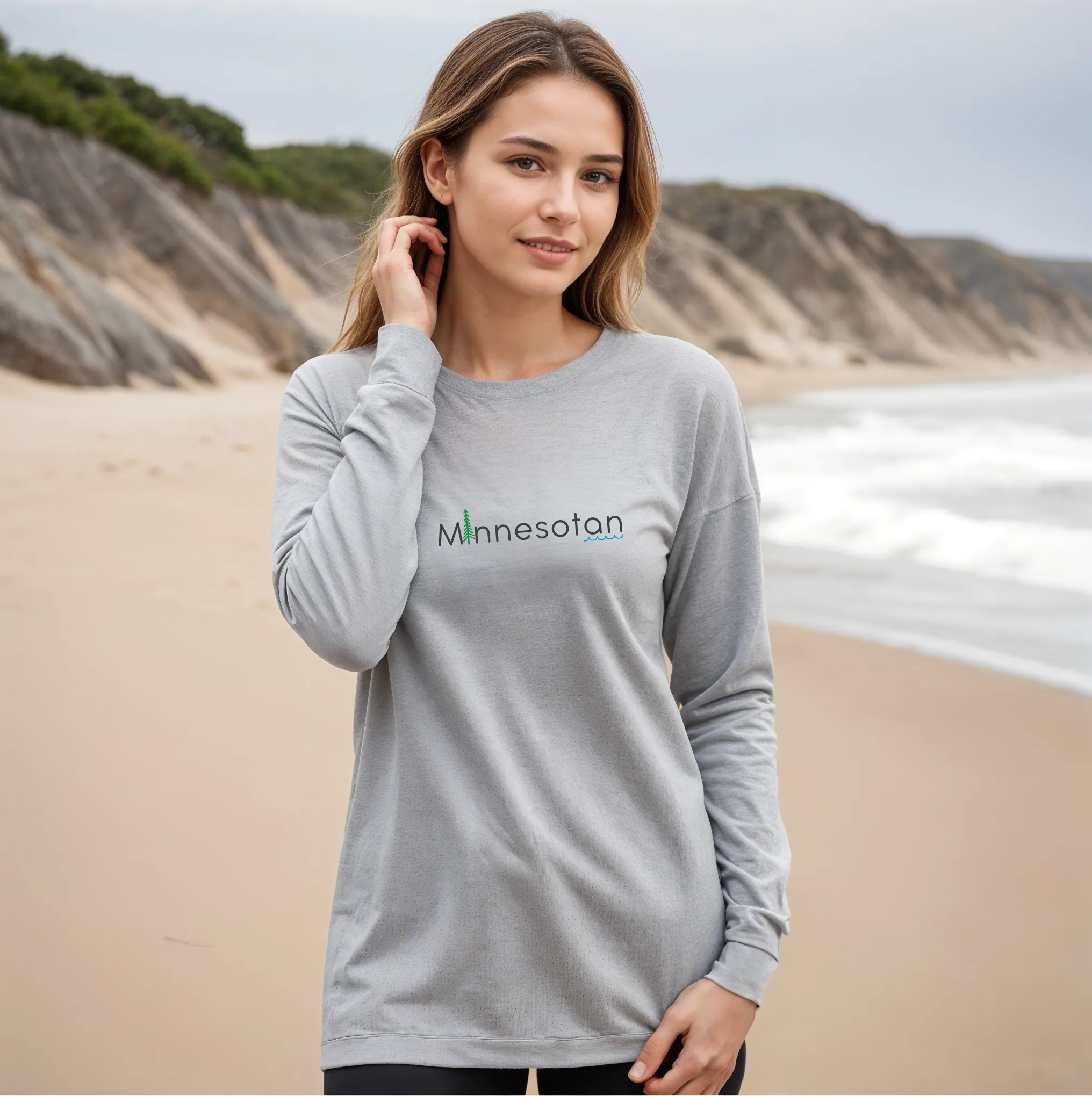 "Minnesotan" Relaxed Fit Long Sleeve Unisex T-Shirt
