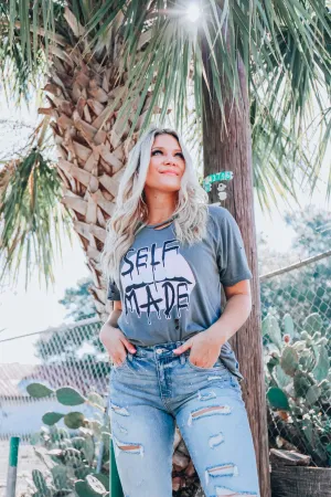 "Self Made" Dripping Lips Graphic Tee