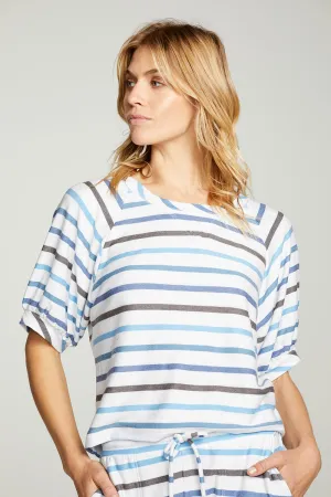 Recycled Cozy Knit Blouson Short Sleeve Raglan Pullover