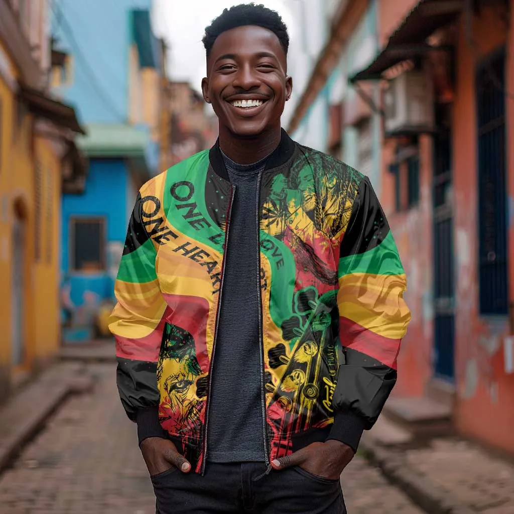Reggae Day Bomber Jacket One Love One Heart LT7