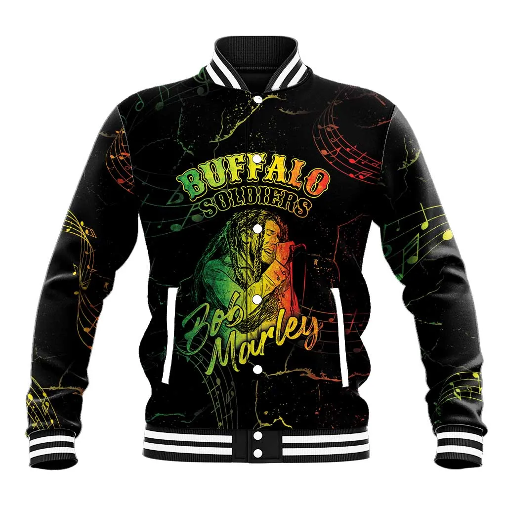 Reggae King Buffalo Soldier Baseball Jacket Honoring The Legend LT05