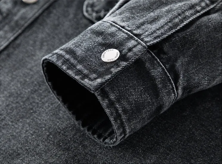Relaxed-fit Button-up Trucker Jacket with Fashionable Gradient Colors