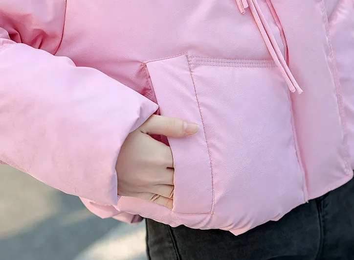 Relaxed-fit Padded Puffer Jacket for Women with Toggle Button
