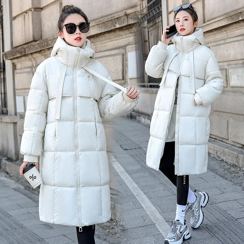 Relaxed-fit Solid Quilted Women's Puffer Coat for Ultimate Warmth