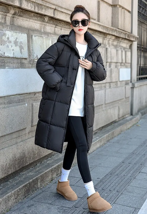 Relaxed-fit Solid Quilted Women's Puffer Coat for Ultimate Warmth