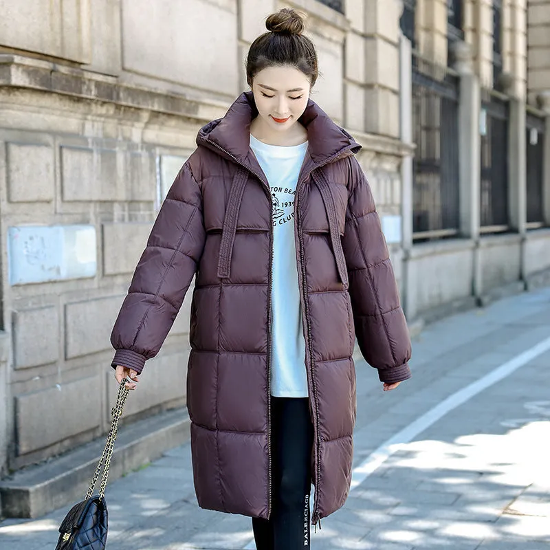Relaxed-fit Solid Quilted Women's Puffer Coat for Ultimate Warmth