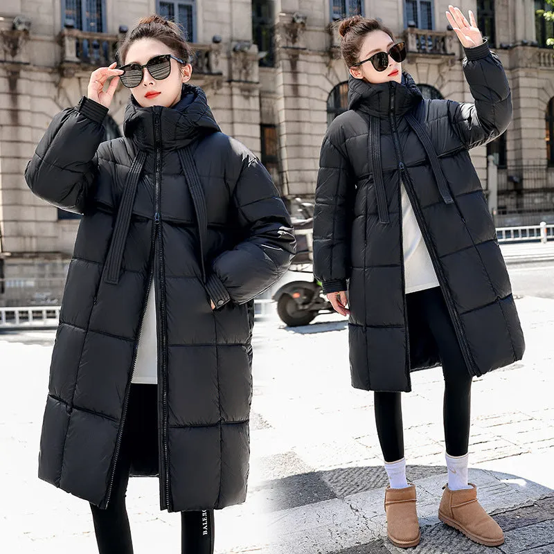 Relaxed-fit Solid Quilted Women's Puffer Coat for Ultimate Warmth