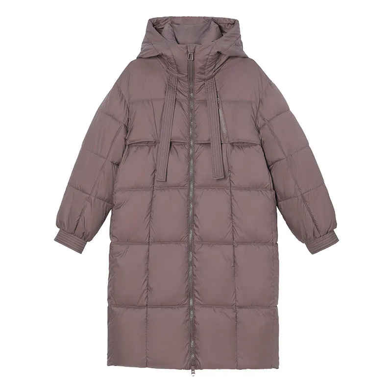 Relaxed-fit Solid Quilted Women's Puffer Coat for Ultimate Warmth