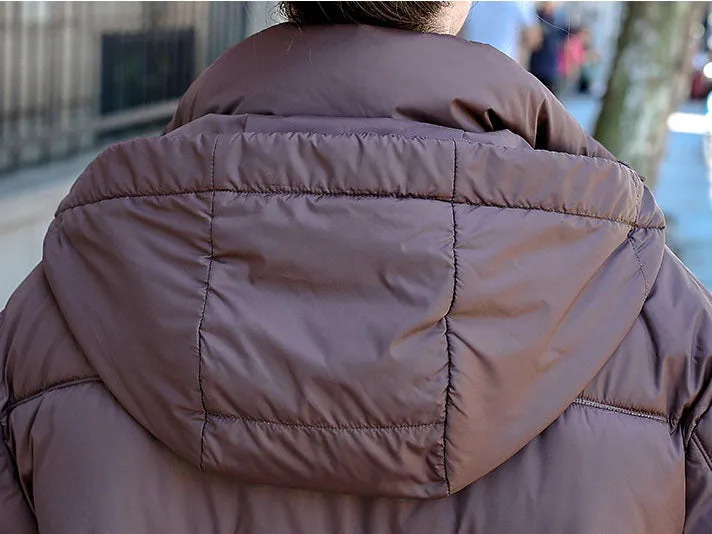Relaxed-fit Solid Quilted Women's Puffer Coat for Ultimate Warmth