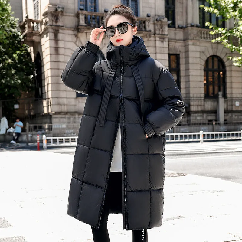 Relaxed-fit Solid Quilted Women's Puffer Coat for Ultimate Warmth