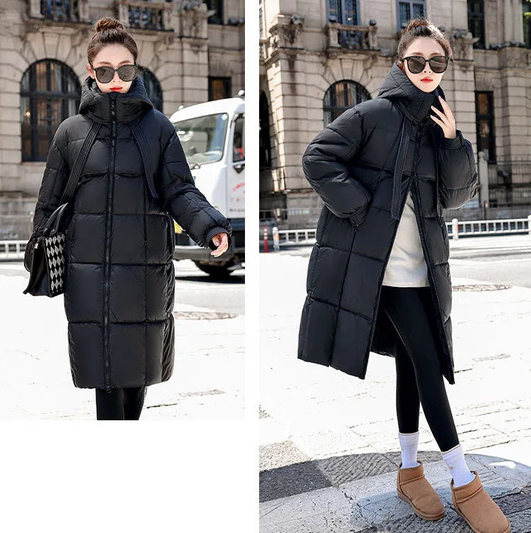 Relaxed-fit Solid Quilted Women's Puffer Coat for Ultimate Warmth