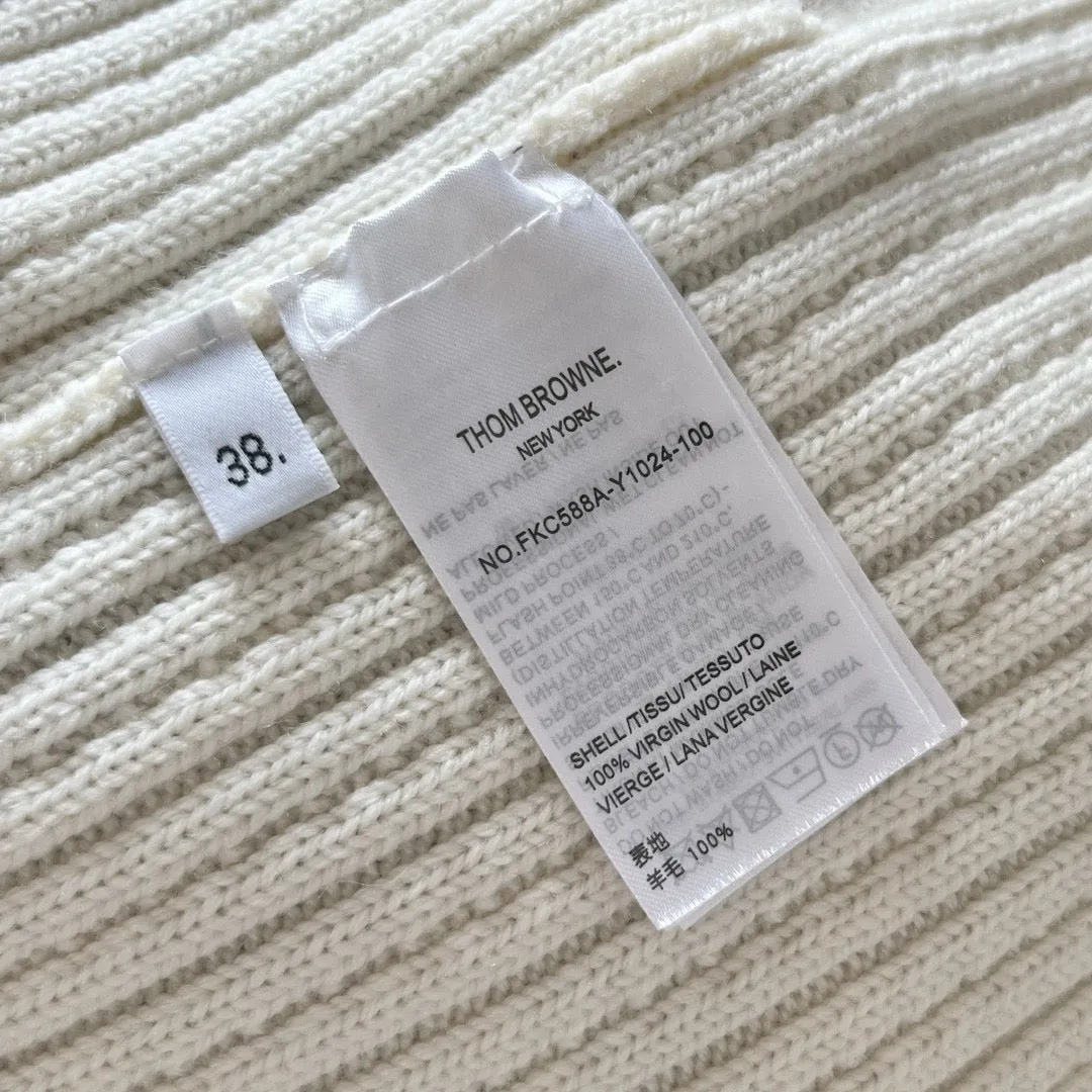 Ribbed Stripe Sleeve Cardigan