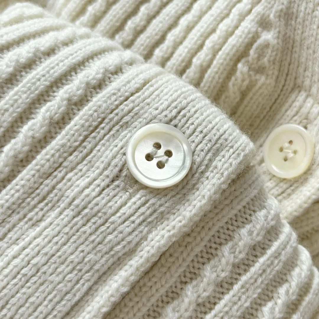 Ribbed Stripe Sleeve Cardigan