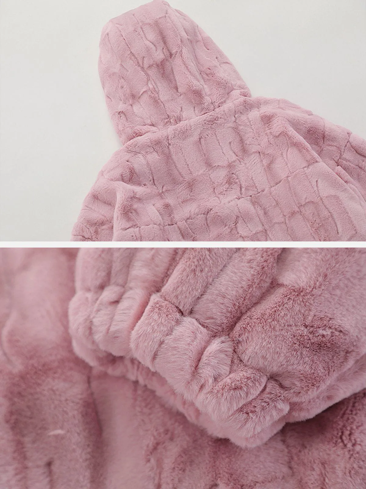 Rimiro - Flocked Letters Sherpa Coat