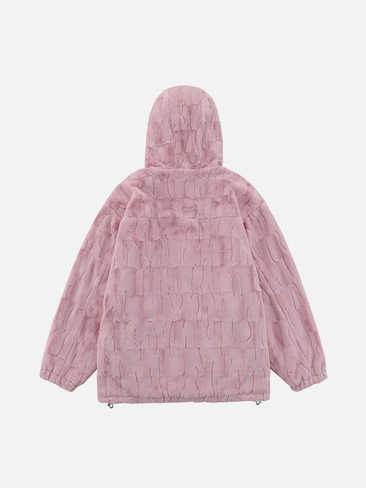 Rimiro - Flocked Letters Sherpa Coat