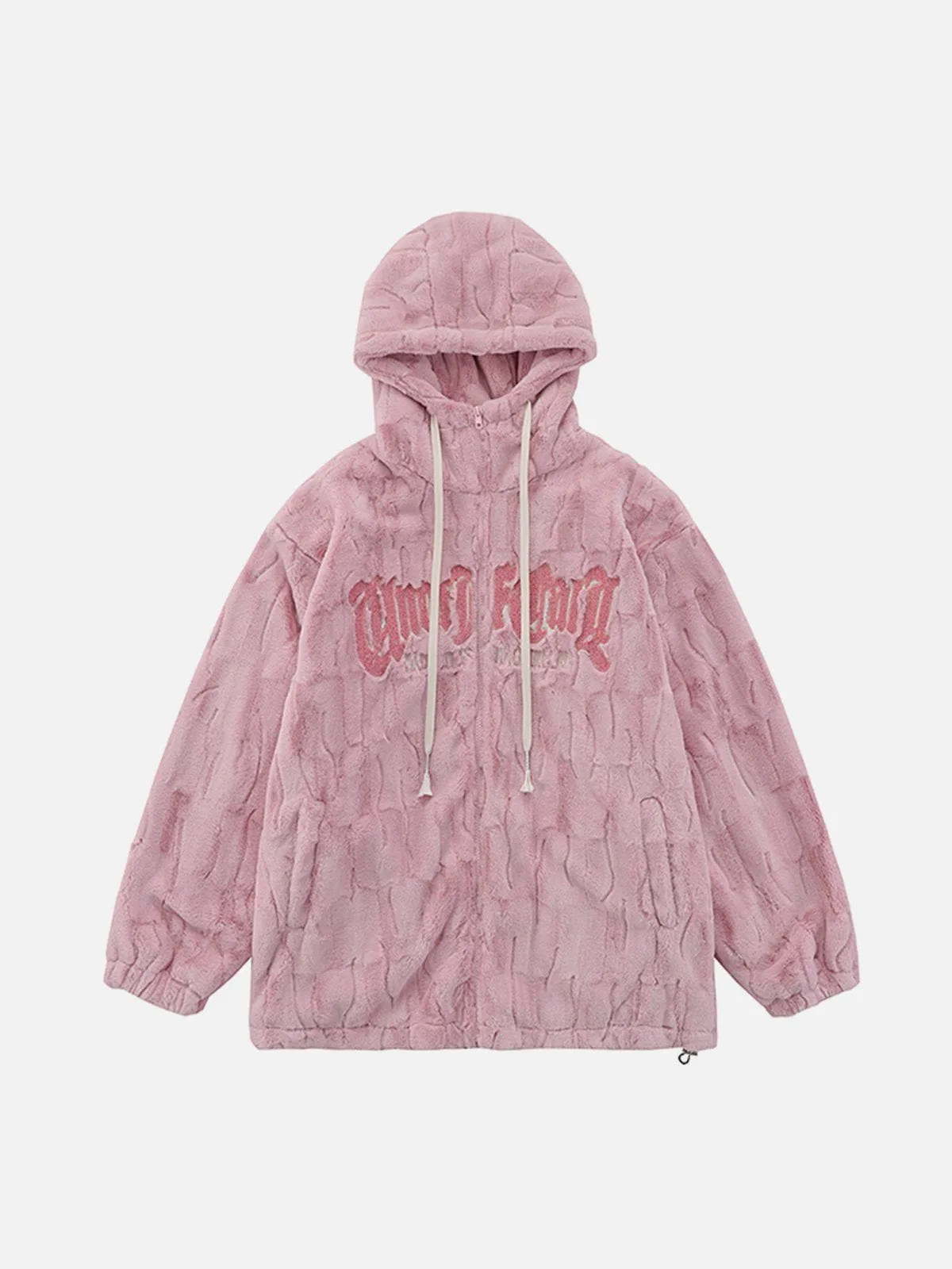 Rimiro - Flocked Letters Sherpa Coat