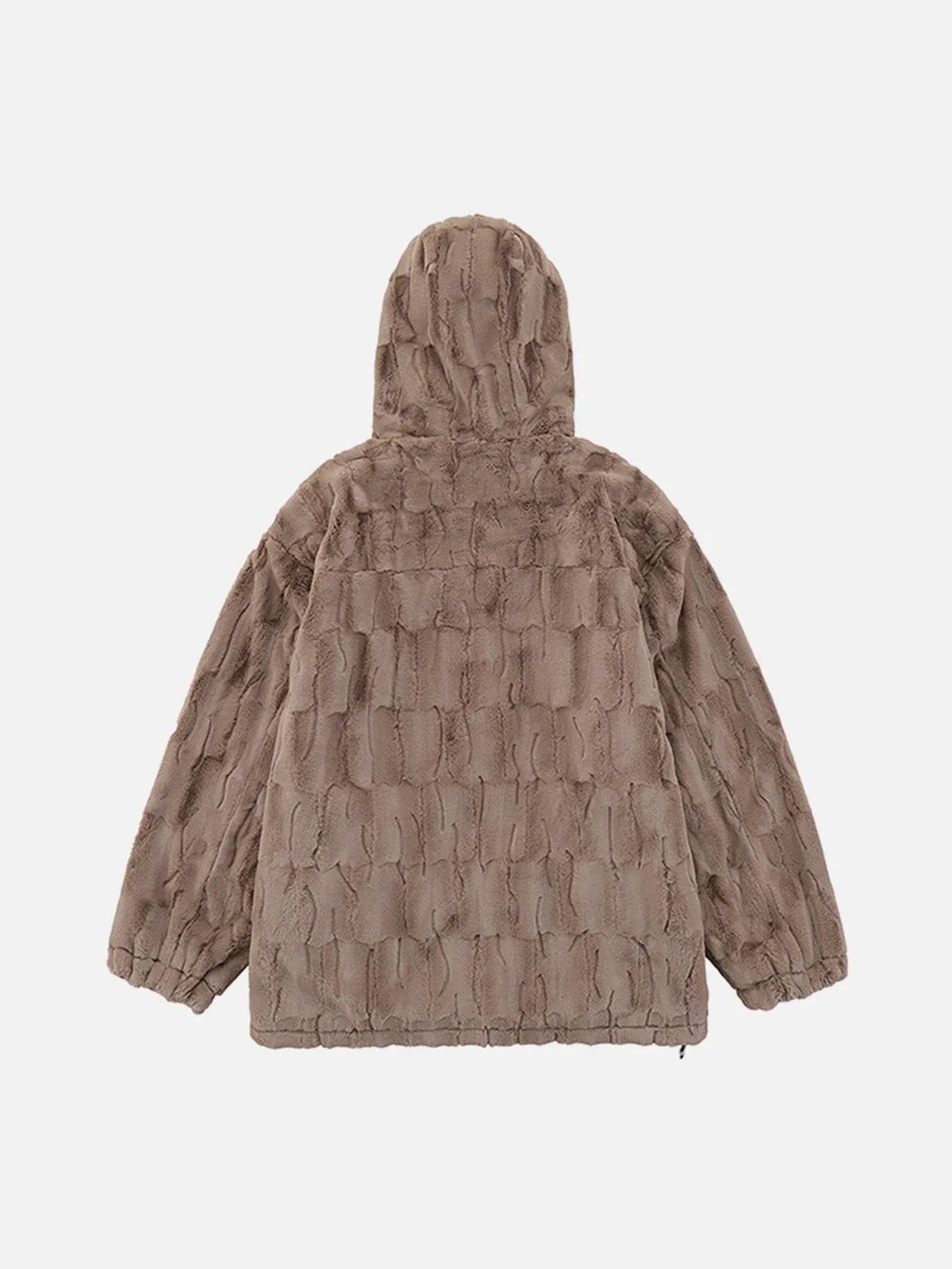 Rimiro - Flocked Letters Sherpa Coat