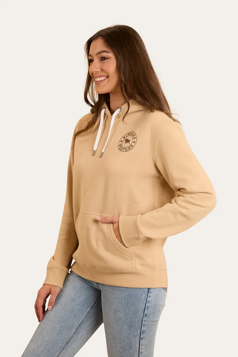 Ringers Western Womens Signature Bull Pullover Hoodie - Dark Sand / Chocolate