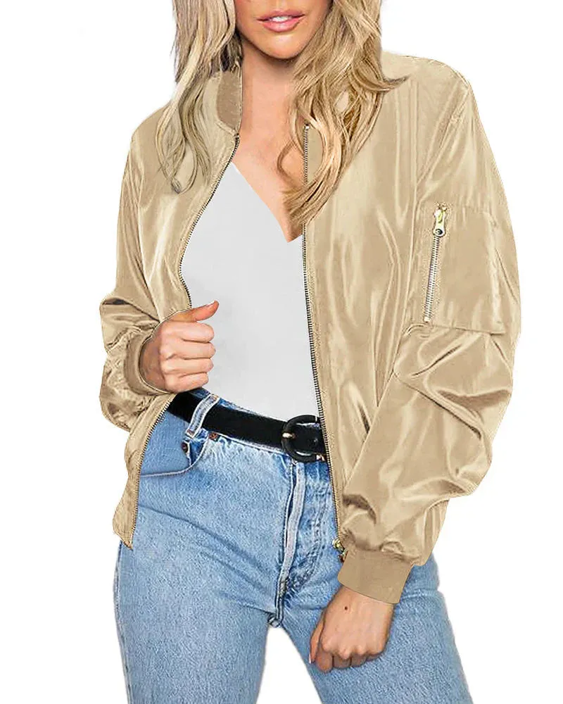 Rinna Bomber Jacket: Stylish, Classic, Pocketed, Versatile