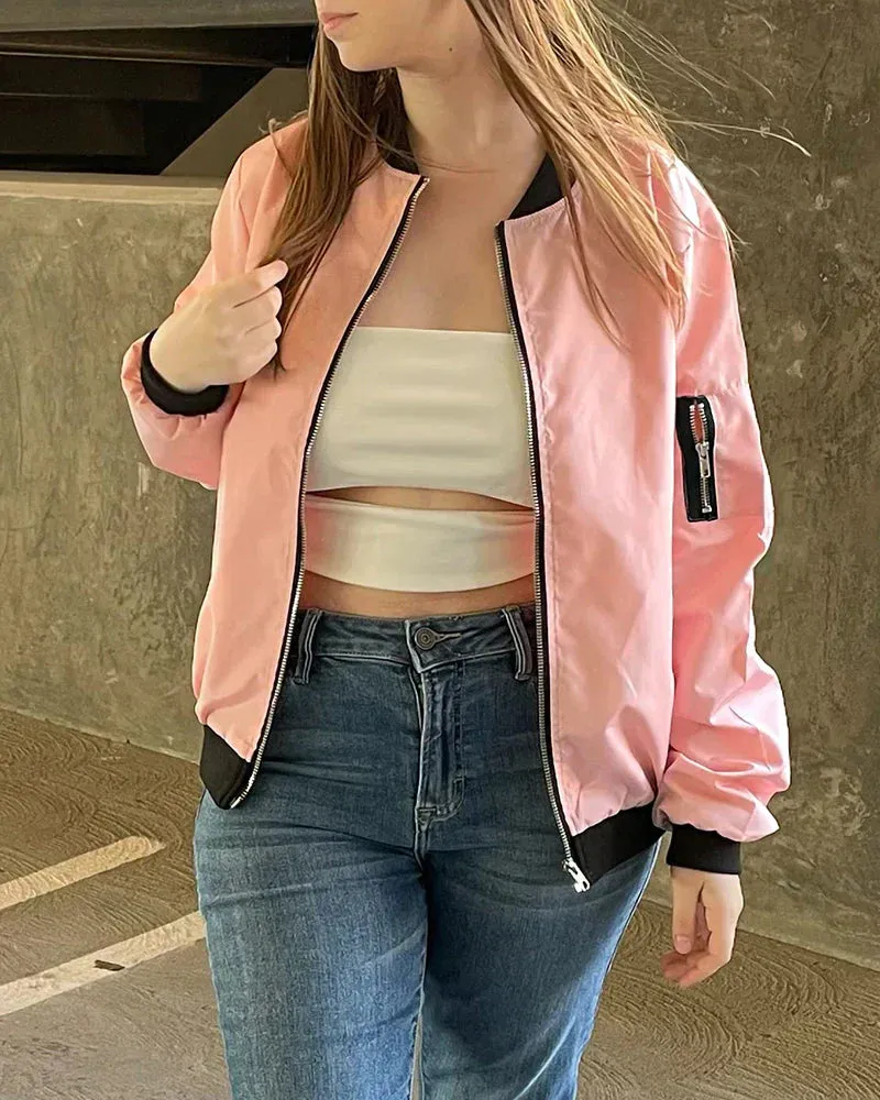 Rinna Bomber Jacket: Stylish, Classic, Pocketed, Versatile