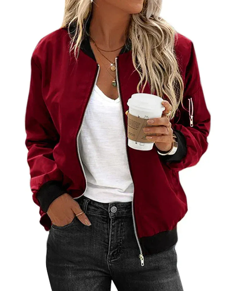 Rinna Bomber Jacket: Stylish, Classic, Pocketed, Versatile