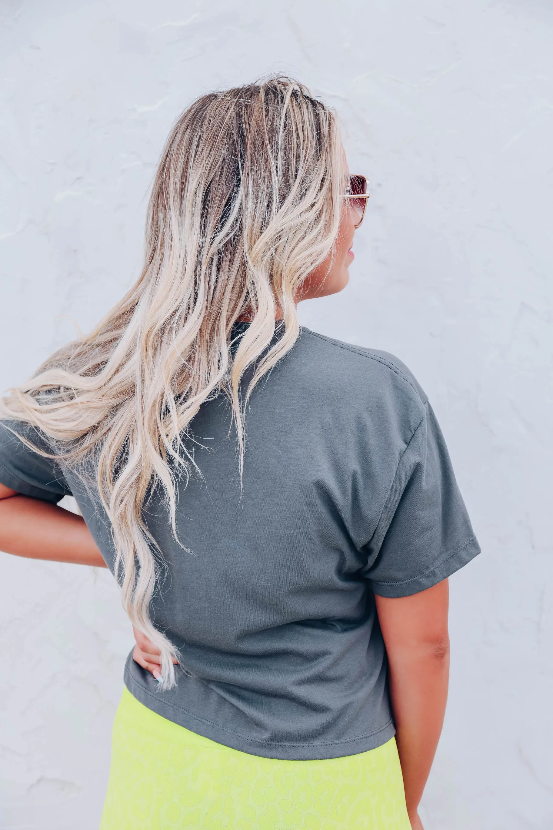 Rock and Roll Cropped Graphic Tee
