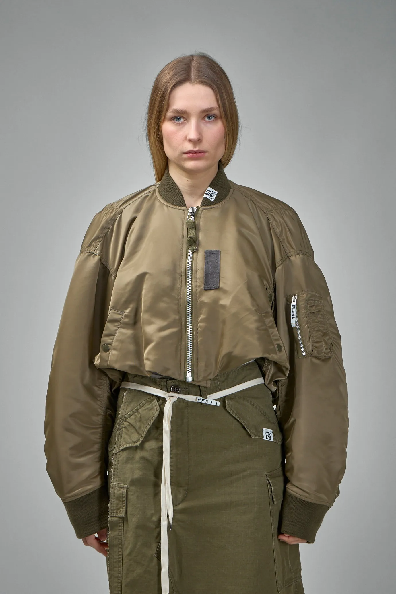 Roll-up Hem Flight Jacket