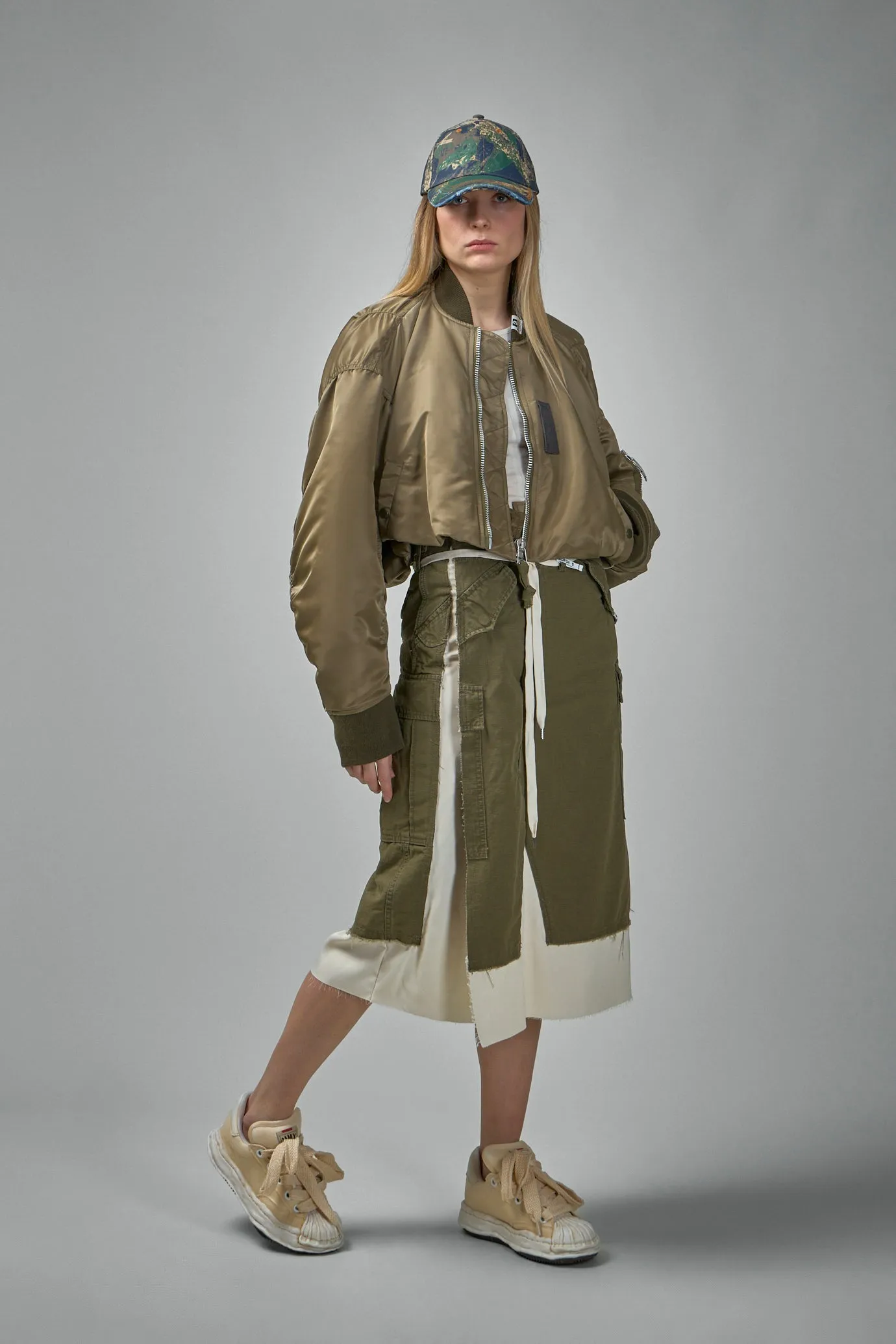 Roll-up Hem Flight Jacket