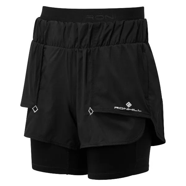 Ronhill Tech Twin Short (Womens) - All Black