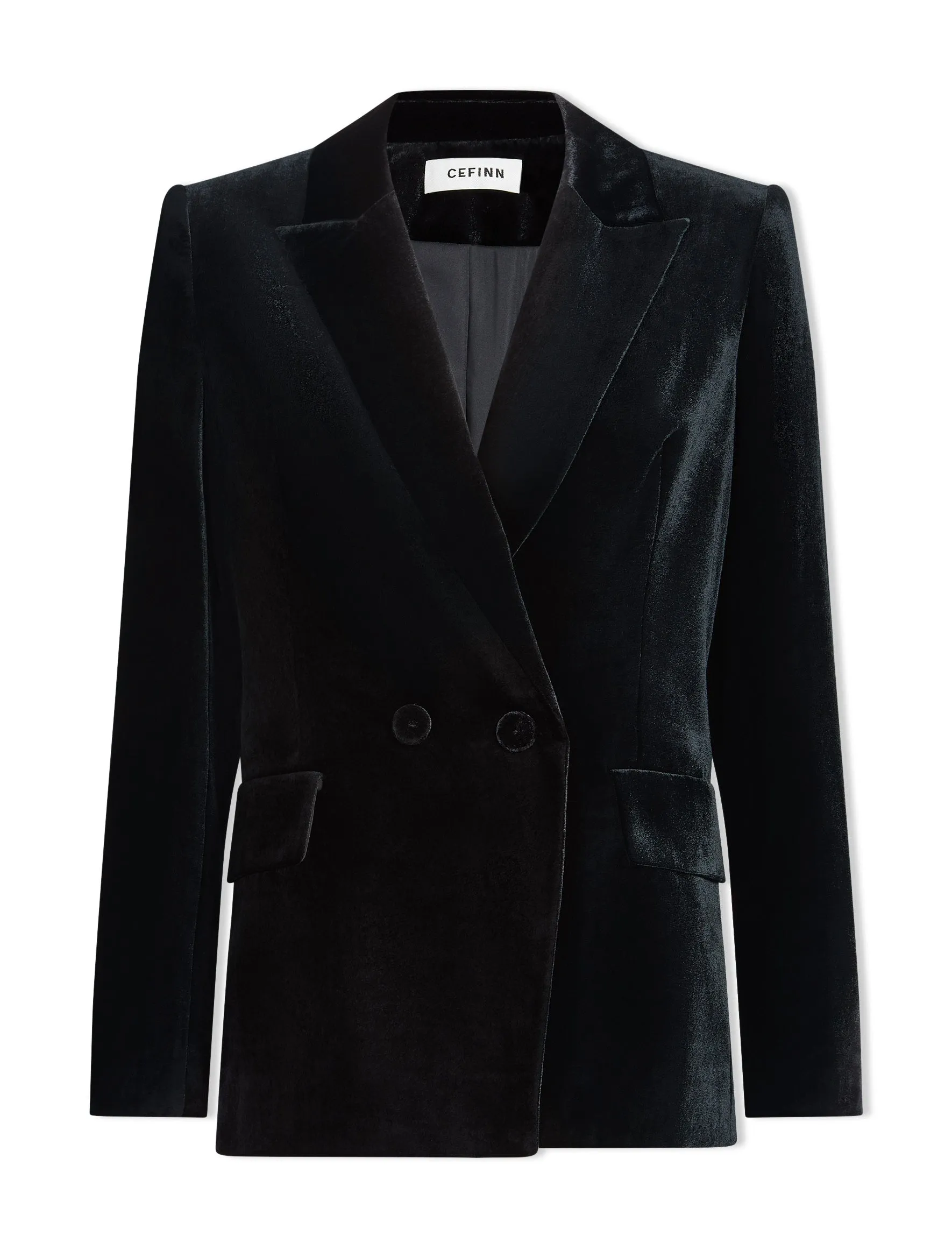 Ronson Relaxed Velvet Blazer - Black