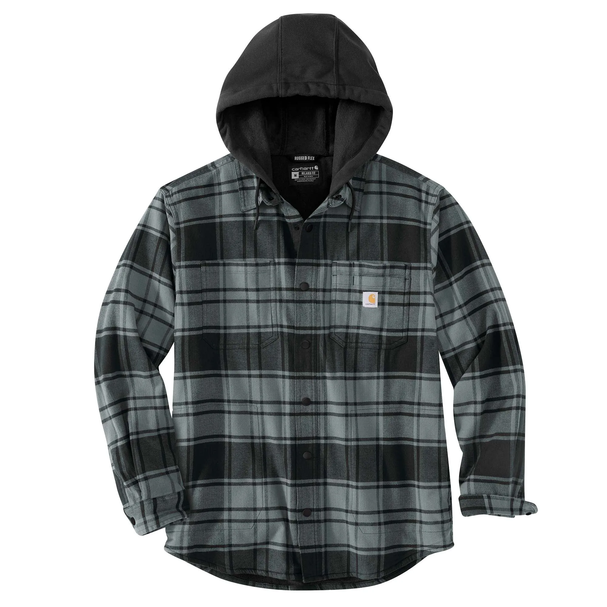 Rugged Flex® Relaxed Fit Flannel Fleece Lined Hooded Shirt Jac