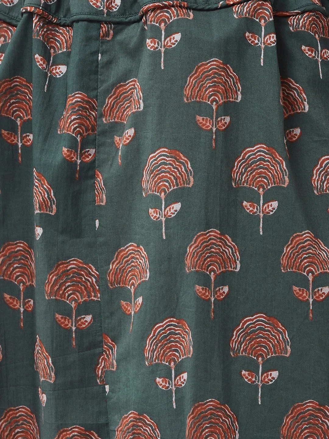Sage Green Boota Print Skirt