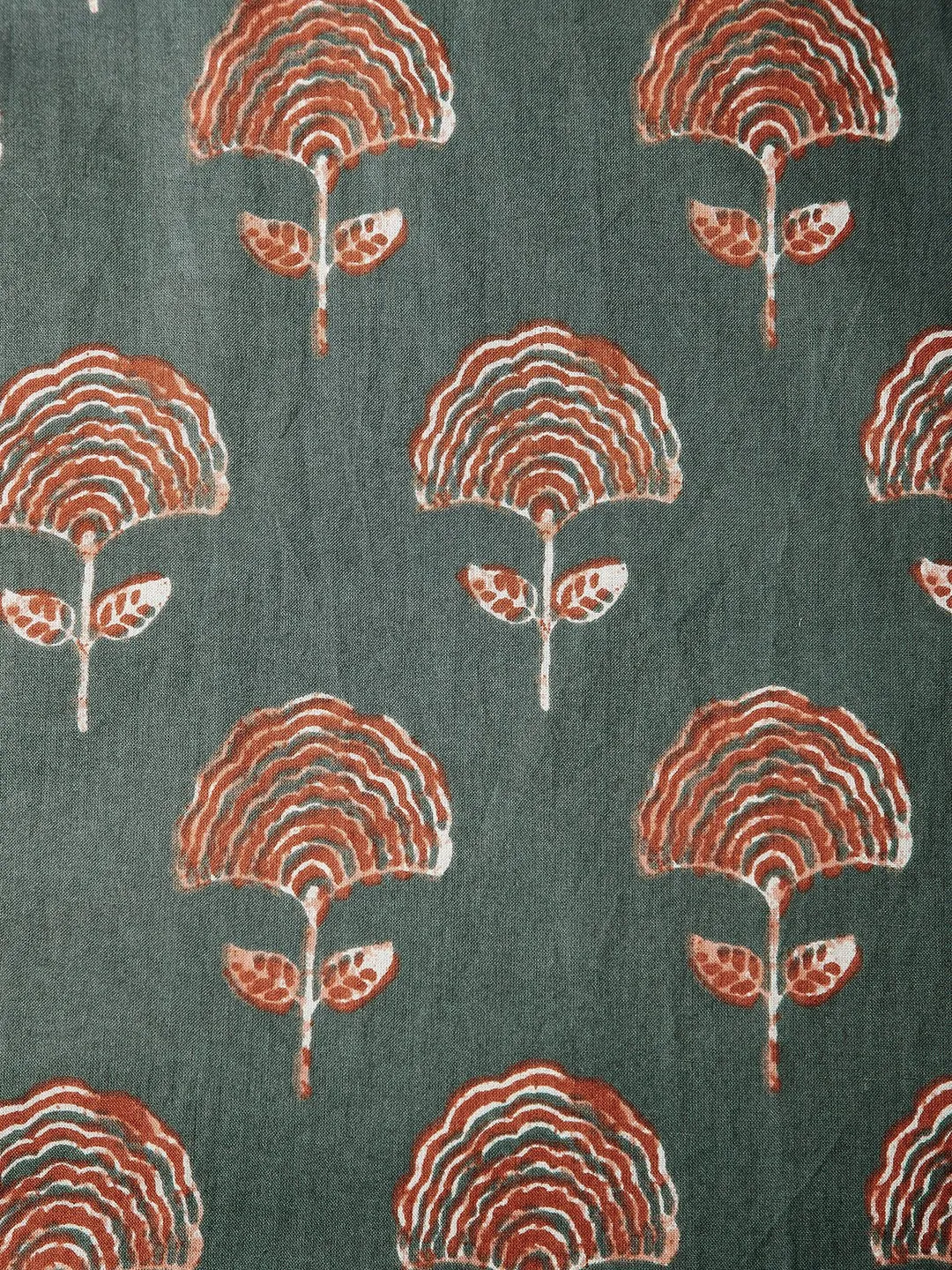 Sage Green Boota Print Skirt