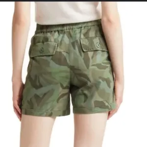 SANCTUARY Trail Blazer Printed Shorts Med Green